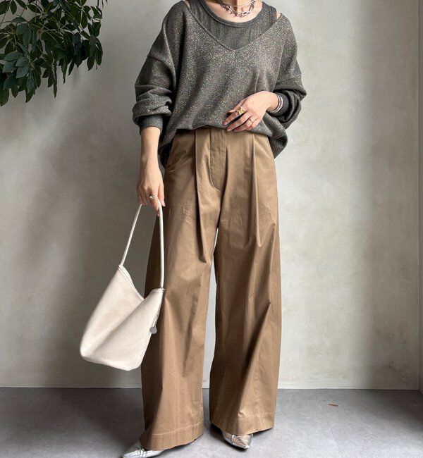  「【新色追加/インフルエンサーSAKURA企画】ラメスウェットタンクセット」|Tシャツ・カットソー|