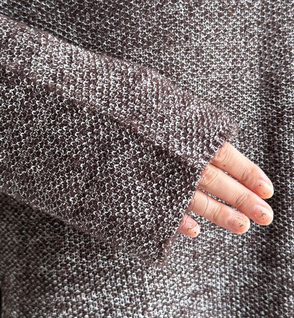  「ウールメランジ鹿の子プルオーバー」|ニット・セーター|