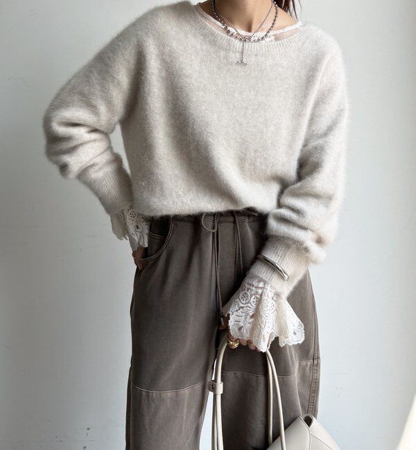  「ファーカシミヤプルオーバー」|ニット・セーター|