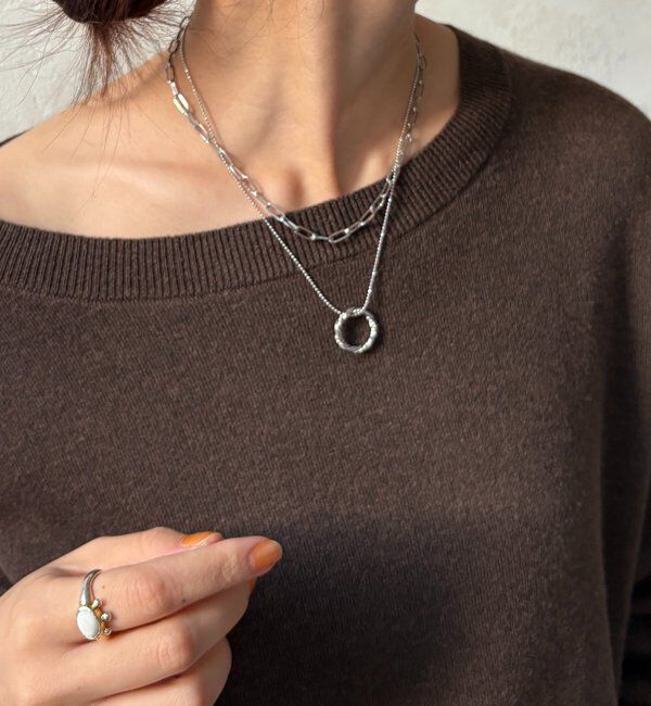  「デザインチェーンレイヤードネックレス」|ネックレス|