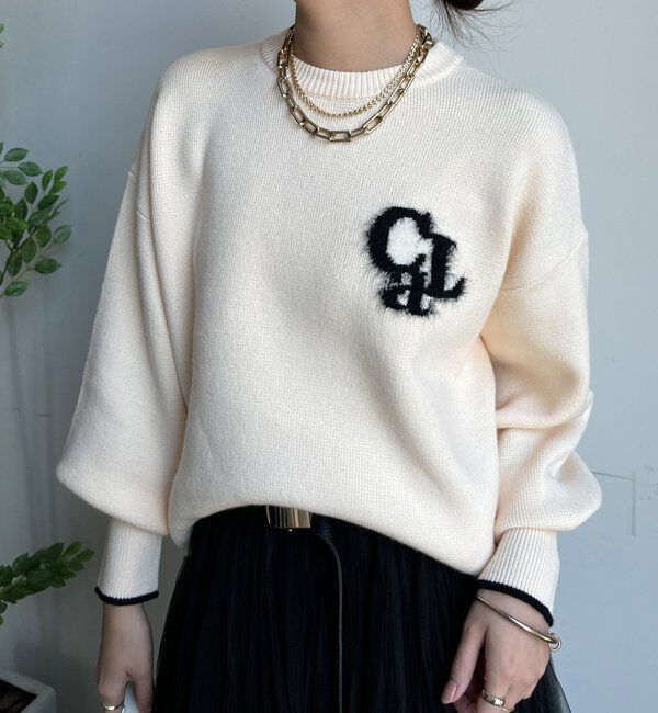  「【新色追加/WEB限定】フェザーロゴニット」|ニット・セーター|