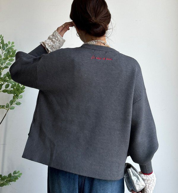  「【新色追加/WEB限定】フェザーロゴニット」|ニット・セーター|