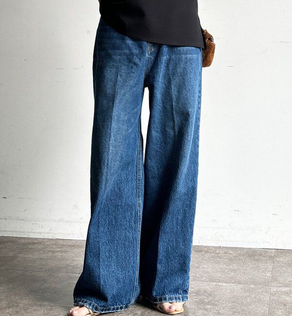  「ハイウエストダブルボタンデニム」|デニム|