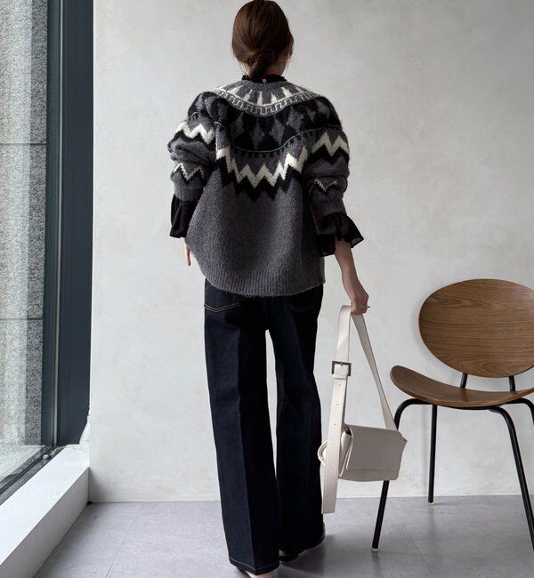  「ハイウエストダブルボタンデニム」|デニム|