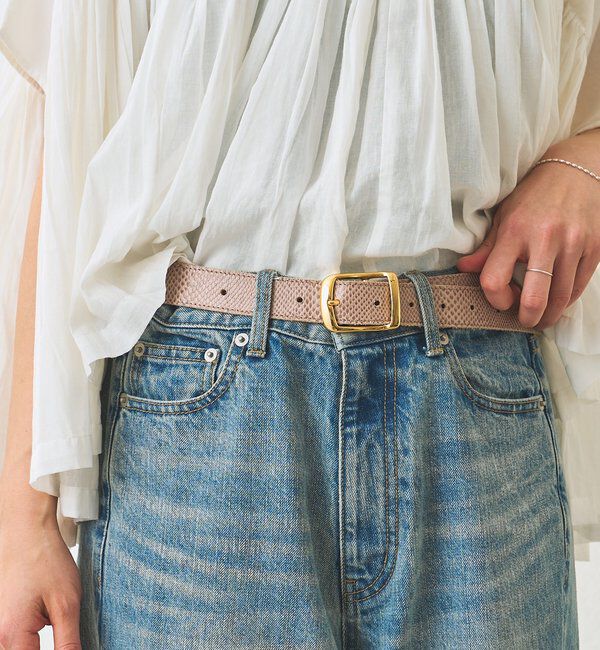  「【MONN.:.(モン)】SHIHOコラボ型押しベルト」|ベルト|