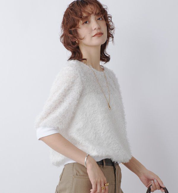  「【着映え】リブ付きフリンジブラウス」|シャツ・ブラウス|