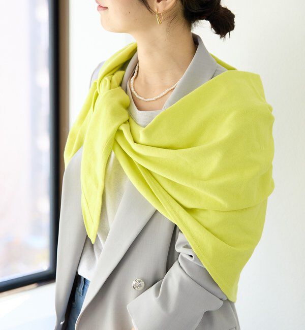  「【新色追加/リバイバル】【MONN.:.(モン)】サンカクストール」|ストール|イエロー