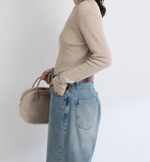  「【オンオフ使える】2wayリブニット」|ニット・セーター|