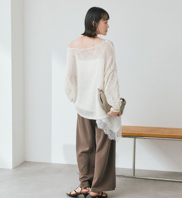  「予約【ご好評につき新色追加！】テープヤーンボートネックニット」|ニット・セーター|