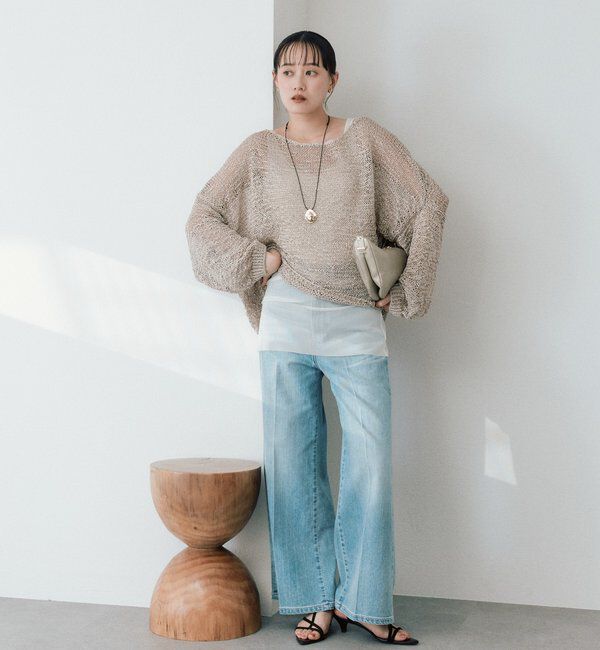  「予約【ご好評につき新色追加！】テープヤーンボートネックニット」|ニット・セーター|