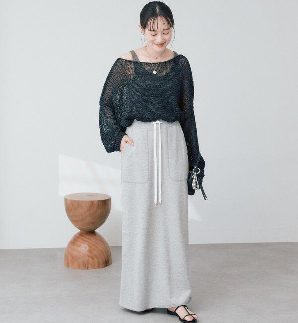  「予約【ご好評につき新色追加！】テープヤーンボートネックニット」|ニット・セーター|