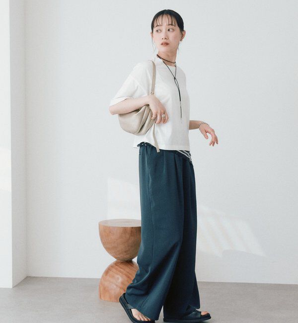  「予約【A・MONN(アモン)】suttoワイドパンツ」|チノ|