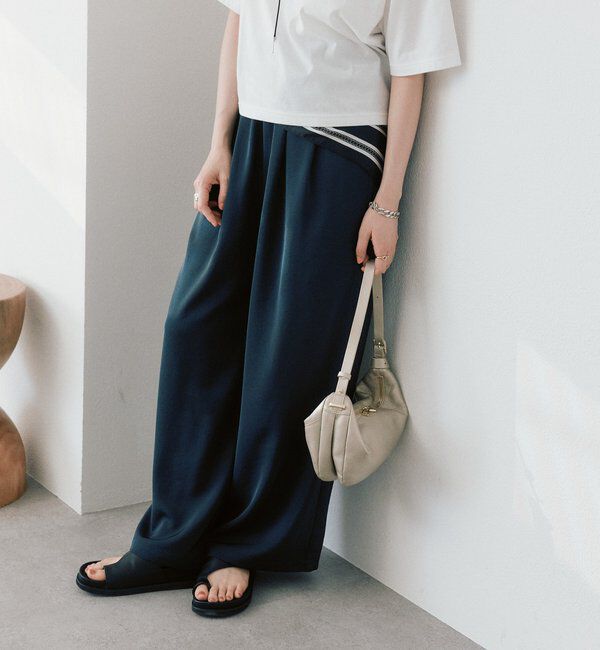  「予約【A・MONN(アモン)】suttoワイドパンツ」|チノ|