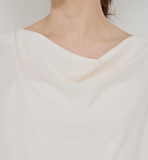  「フロントドレープブラウス」|シャツ・ブラウス|