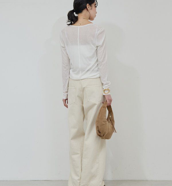  「シアーUネックロンT」|Tシャツ・カットソー|