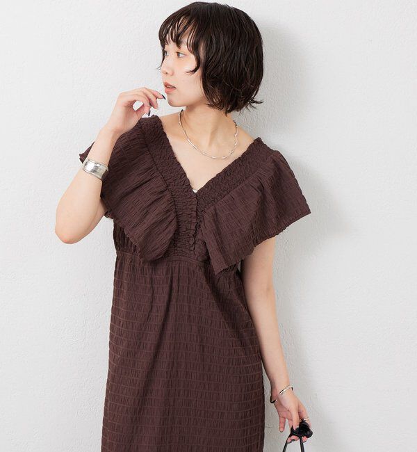  「シャーリングスクエアワンピース」|ワンピース|