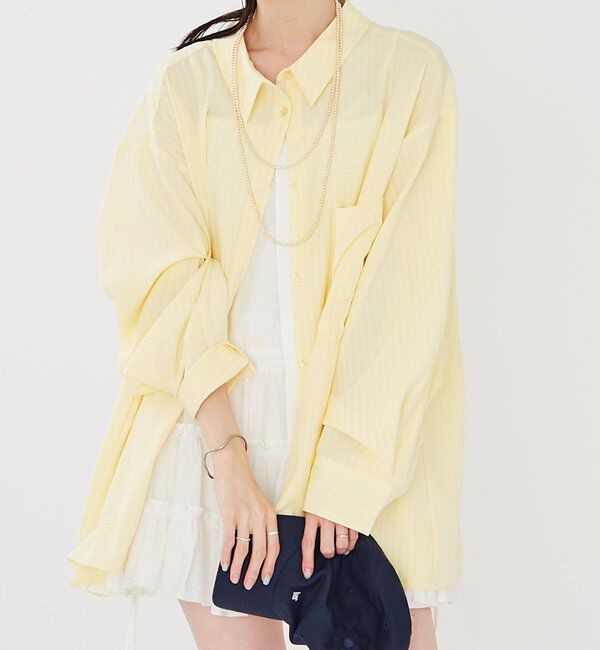  「[森川企画]レイヤードストライプドロストシャツ」|シャツ・ブラウス|