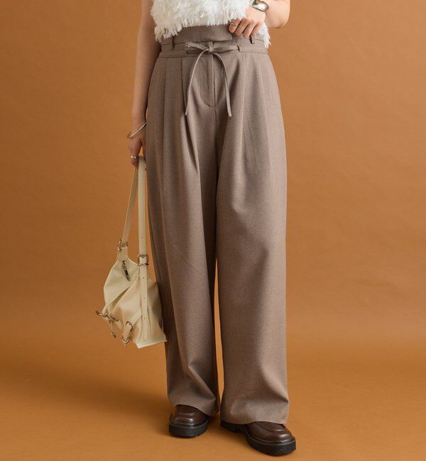  「ドロストダブルベルトパンツ」|チノ|