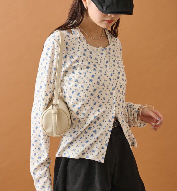  「花柄ホルターロングＴシャツ」|Tシャツ・カットソー|