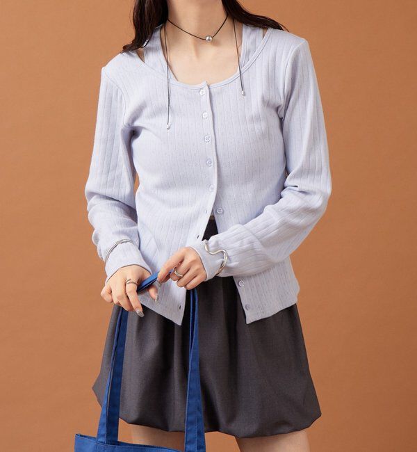  「花柄ホルターロングＴシャツ」|Tシャツ・カットソー|ブルー