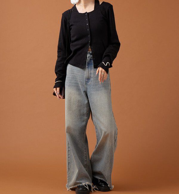  「花柄ホルターロングＴシャツ」|Tシャツ・カットソー|