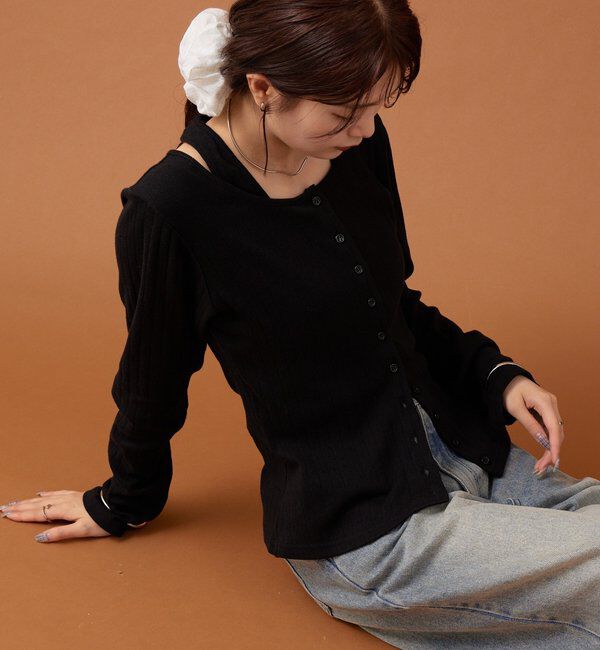  「花柄ホルターロングＴシャツ」|Tシャツ・カットソー|