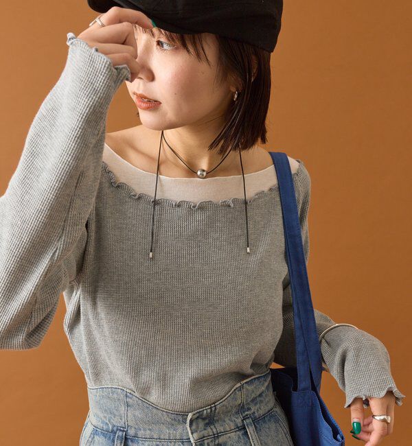  「シアーレイヤードロンT」|Tシャツ・カットソー|