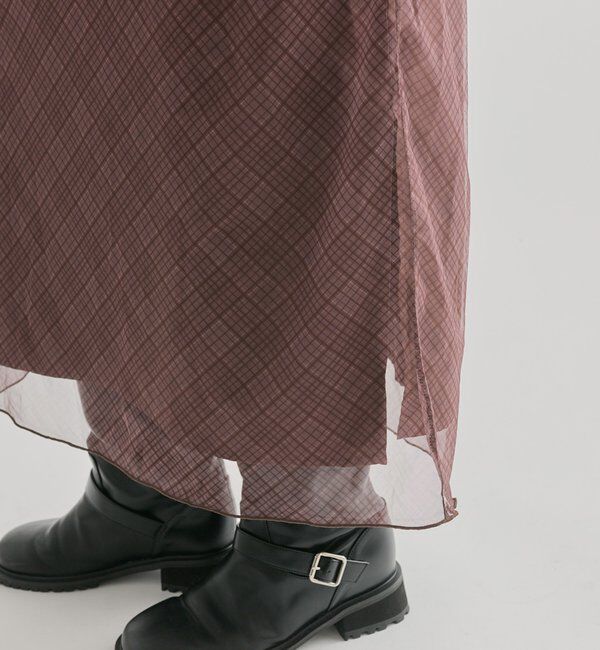  「シアーチェックキャミワンピース」|ワンピース|