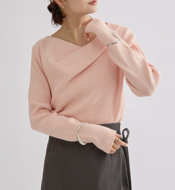  「オフショルリブニット」|ニット・セーター|