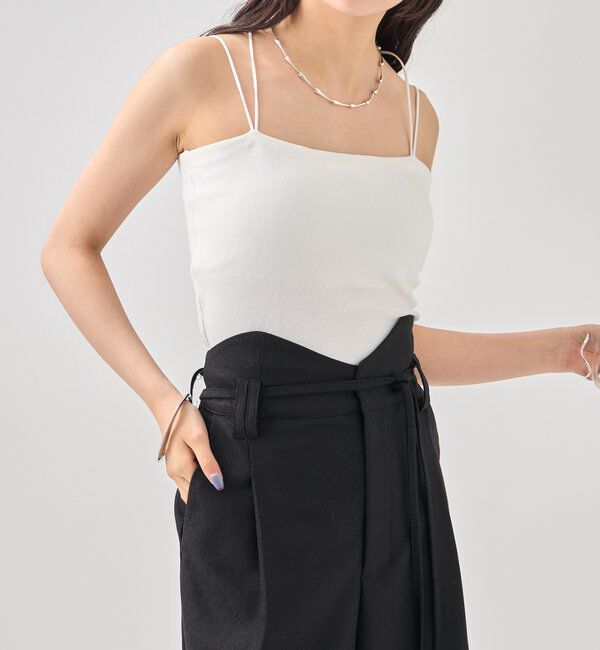  「パット付きバックシャン クロスキャミソール」|キャミソール|