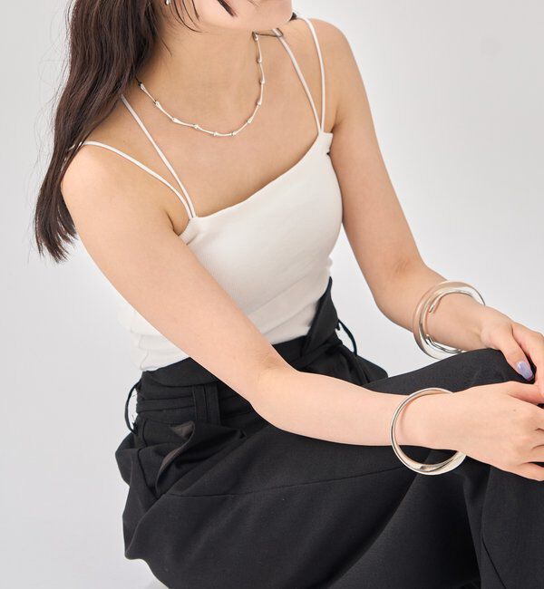  「パット付きバックシャン クロスキャミソール」|キャミソール|