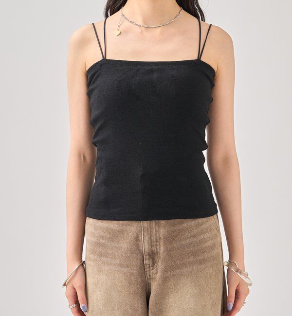  「パット付きバックシャン クロスキャミソール」|キャミソール|