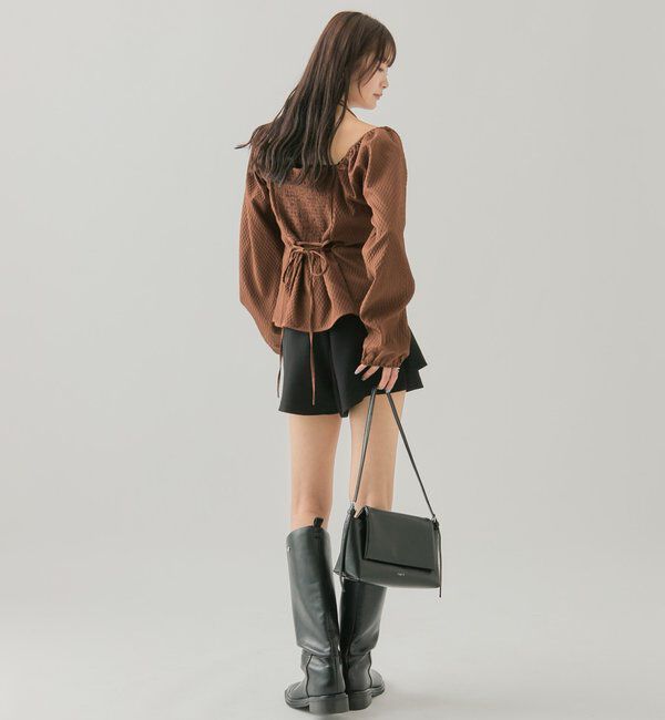  「長袖パフビスチェブラウス」|シャツ・ブラウス|