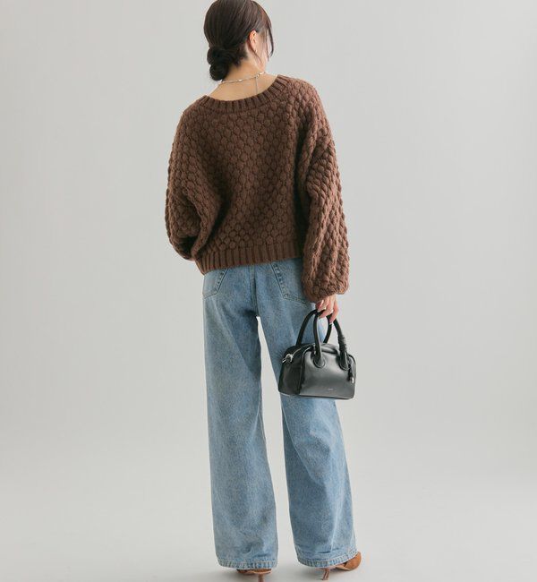  「レース切替デニム」|デニム|