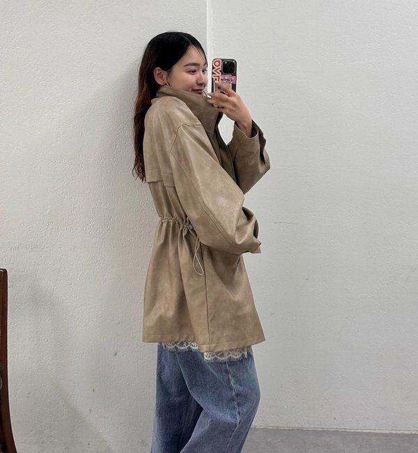  「ドロストフェイクレザーブルゾン」|ブルゾン・スタジャン|