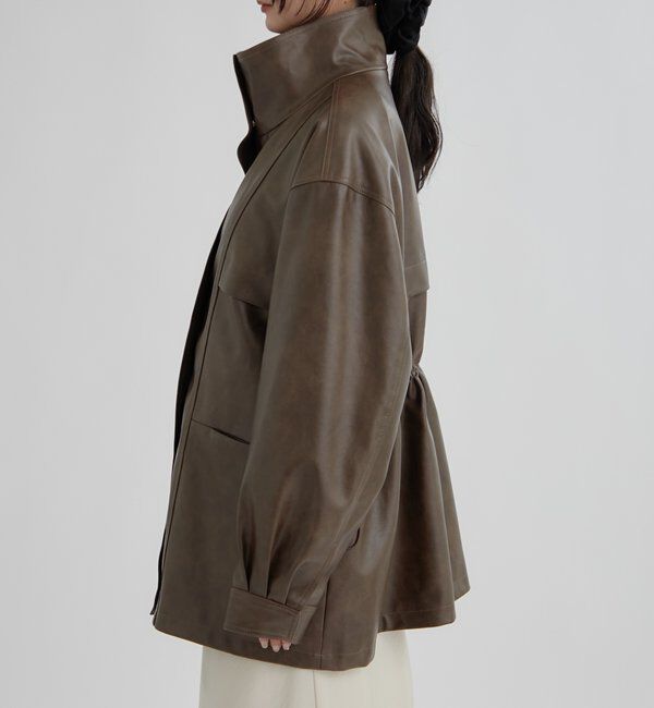  「ドロストフェイクレザーブルゾン」|ブルゾン・スタジャン|