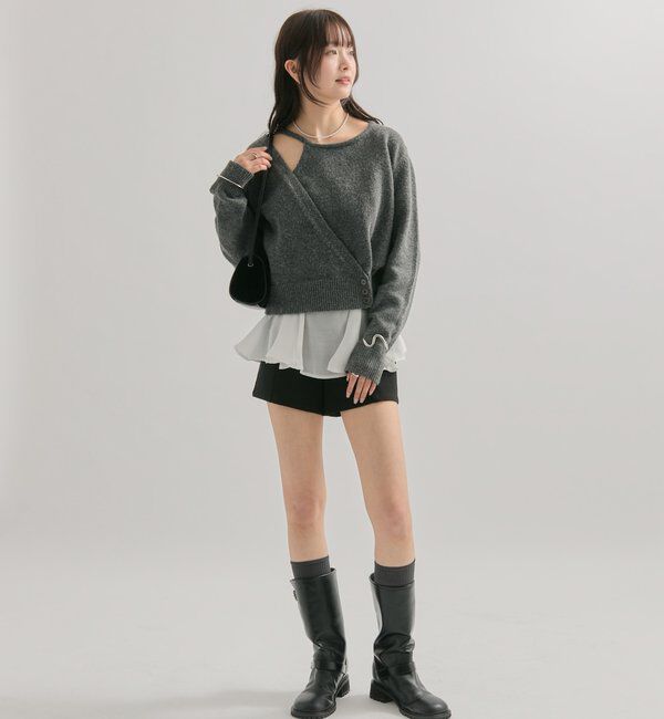  「ペプラムドッキングニット」|ニット・セーター|