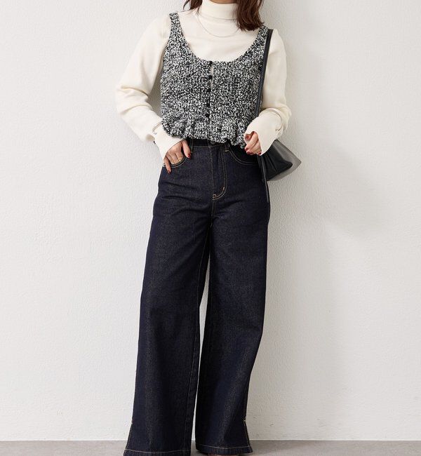  「メランジニットフリルビスチェ」|ニット・セーター|