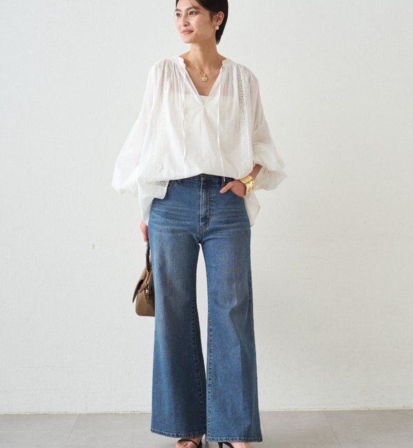  「【INDIA】スキッパーレースブラウス」|シャツ・ブラウス|