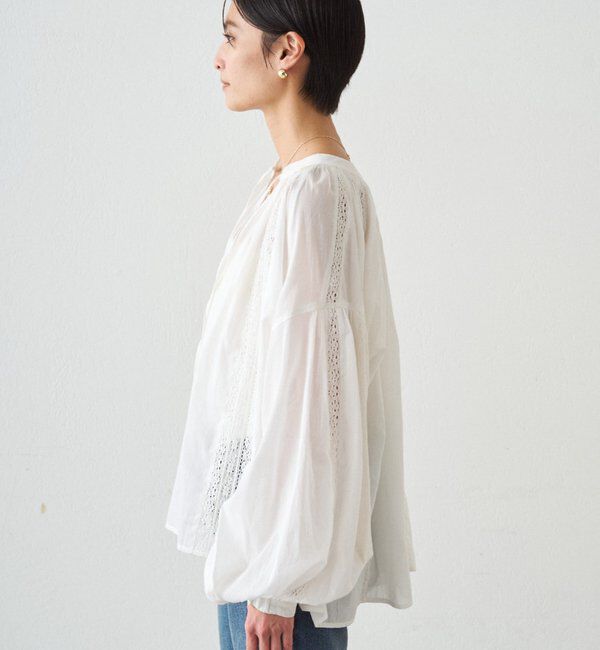  「【INDIA】スキッパーレースブラウス」|シャツ・ブラウス|
