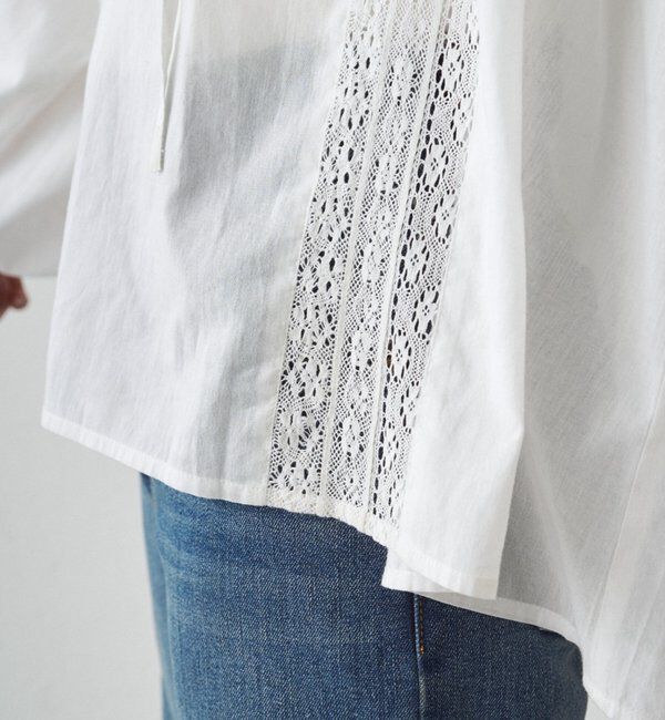  「【INDIA】スキッパーレースブラウス」|シャツ・ブラウス|