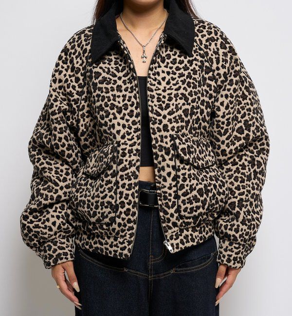  「レオパードジャガードブルゾン」|ブルゾン・スタジャン|