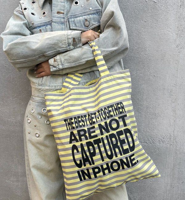  「【WEB限定】メッセージロゴトートバッグ」|トートバッグ|イエロー