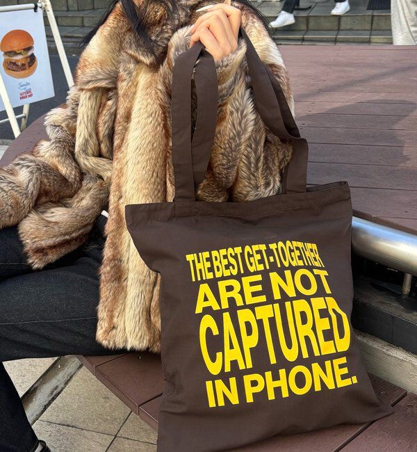  「【WEB限定】メッセージロゴトートバッグ」|トートバッグ|ダークブラウン