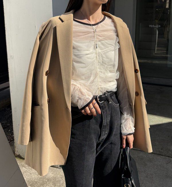  「チュールギャザーブラウス」|シャツ・ブラウス|