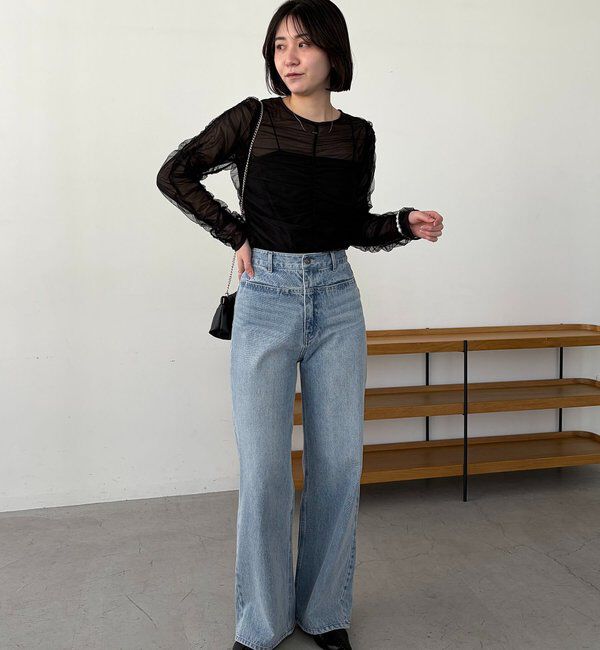  「チュールギャザーブラウス」|シャツ・ブラウス|