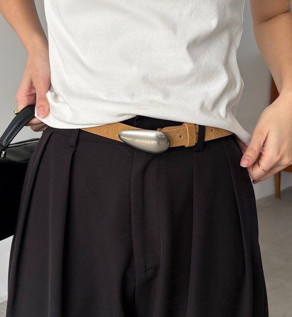  「エッグバックルスエードベルト」|ベルト|