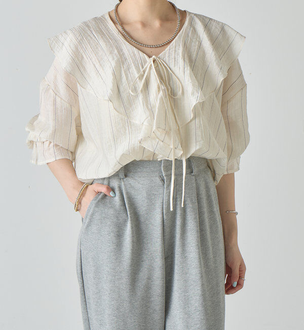  「フリルカラーブラウス」|シャツ・ブラウス|