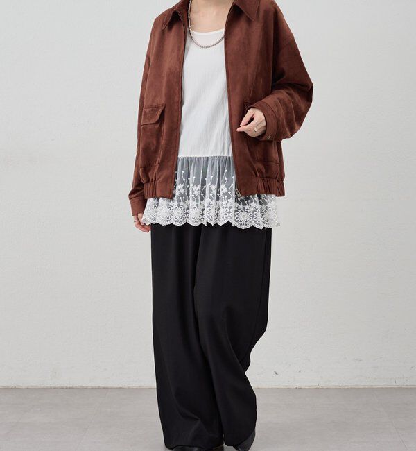  「フェイクスウェードブルゾン」|ブルゾン・スタジャン|