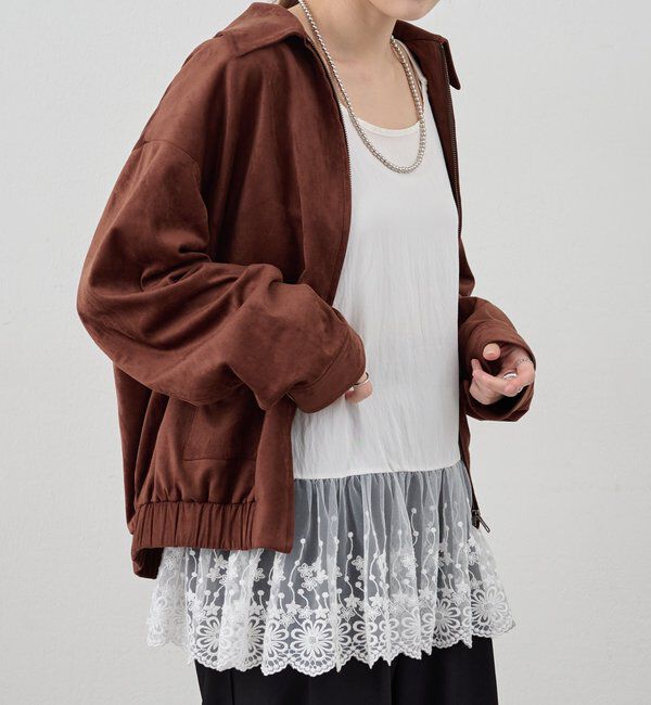  「フェイクスウェードブルゾン」|ブルゾン・スタジャン|